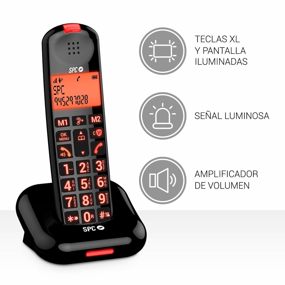 Fastnettelefon SPC 7612N Sort